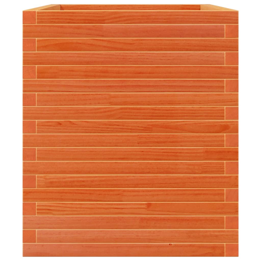 vidaXL Jardinieră grădină, maro ceruit, 90x60x68,5 cm, lemn masiv pin vidaXL Jardinieră grădină, maro ceruit, 90x60x68,5 cm, lemn masiv pin