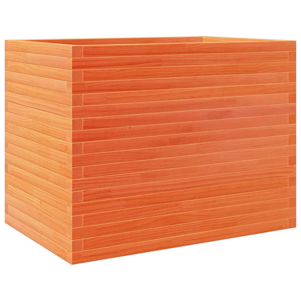 vidaXL Jardinieră grădină, maro ceruit, 90x60x68,5 cm, lemn masiv pin vidaXL Jardinieră grădină, maro ceruit, 90x60x68,5 cm, lemn masiv pin