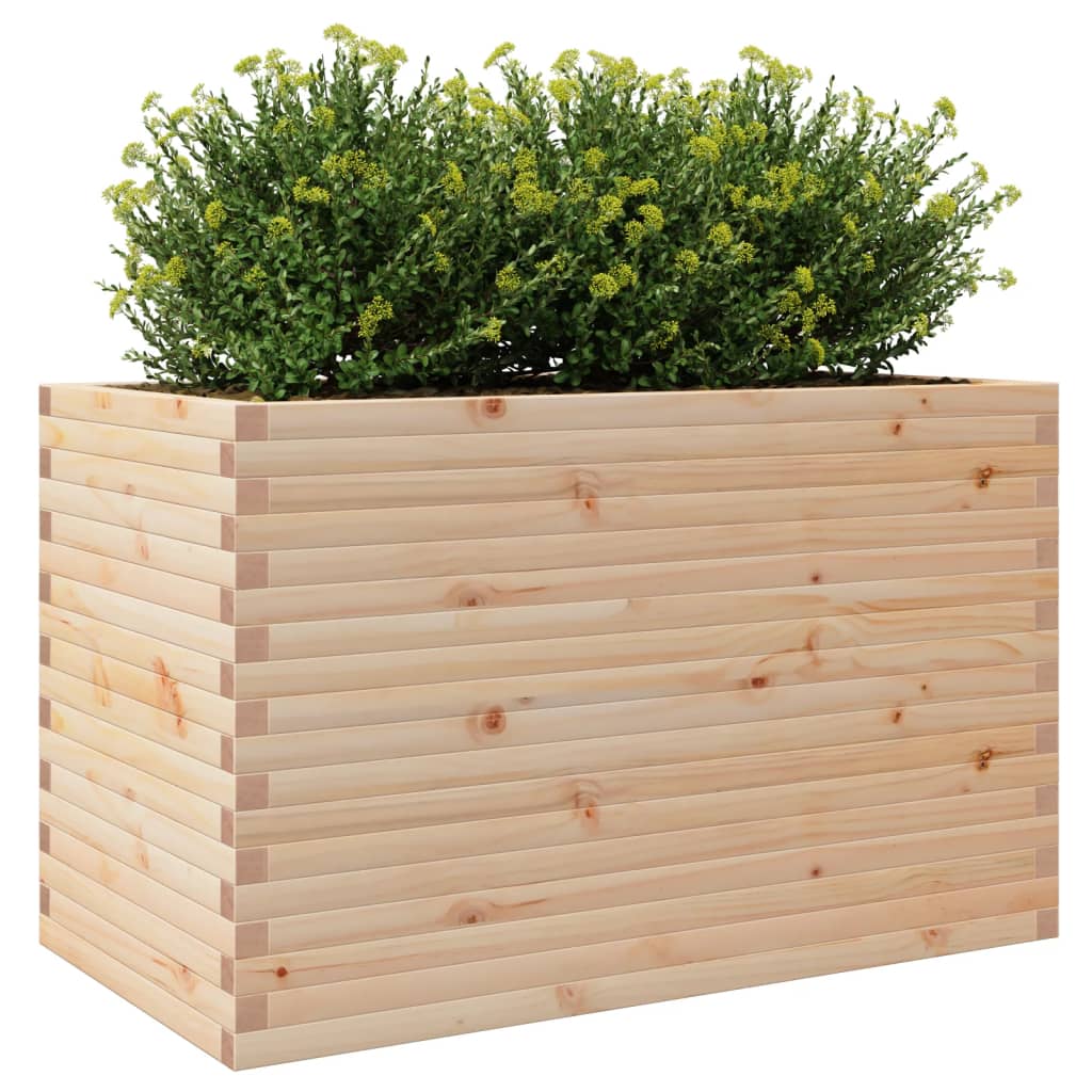 vidaXL Jardinieră de grădină, 110x60x68,5 cm, lemn masiv de pin vidaXL Jardinieră de grădină, 110x60x68,5 cm, lemn masiv de pin