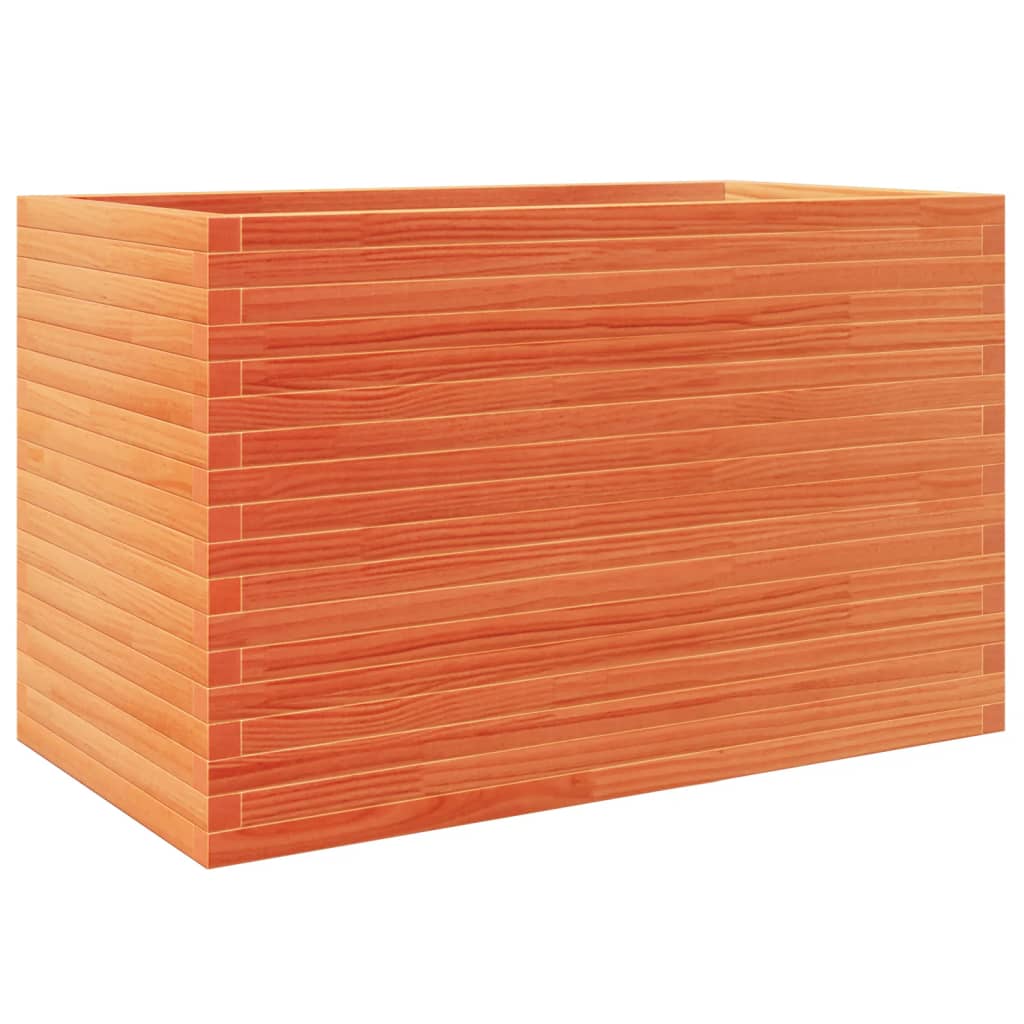 vidaXL Jardinieră grădină, maro ceruit, 110x60x68,5 cm, lemn masiv pin vidaXL Jardinieră grădină, maro ceruit, 110x60x68,5 cm, lemn masiv pin