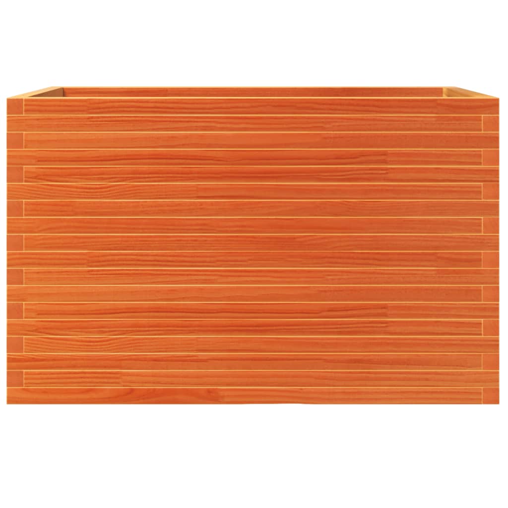 vidaXL Jardinieră grădină, maro ceruit, 110x60x68,5 cm, lemn masiv pin vidaXL Jardinieră grădină, maro ceruit, 110x60x68,5 cm, lemn masiv pin
