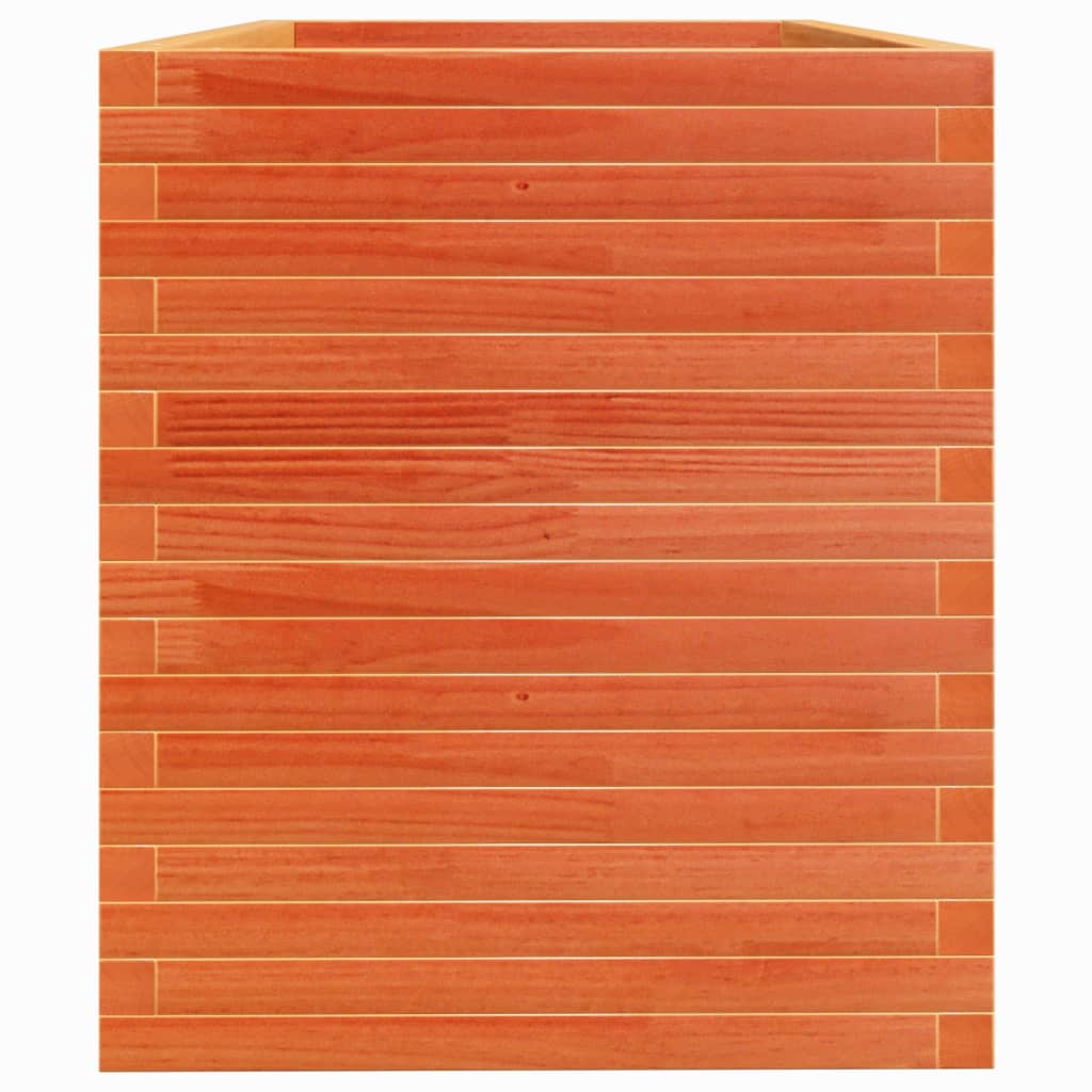 vidaXL Jardinieră grădină, maro ceruit, 110x60x68,5 cm, lemn masiv pin vidaXL Jardinieră grădină, maro ceruit, 110x60x68,5 cm, lemn masiv pin