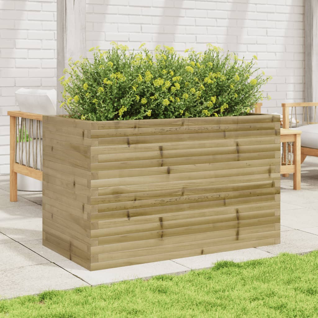 vidaXL Jardinieră de grădină, 110x60x68,5 cm, lemn de pin impregnat vidaXL Jardinieră de grădină, 110x60x68,5 cm, lemn de pin impregnat