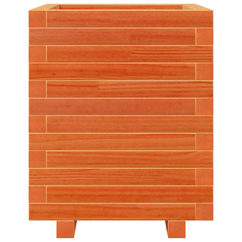 vidaXL Jardinieră grădină, maro ceruit, 40x40x49,5 cm, lemn masiv pin vidaXL Jardinieră grădină, maro ceruit, 40x40x49,5 cm, lemn masiv pin