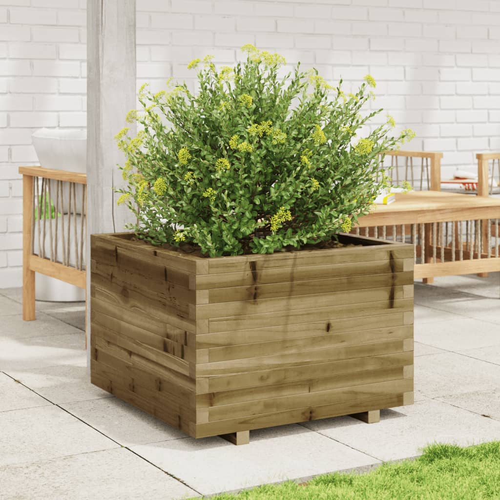 vidaXL Jardinieră de grădină, 70x70x49,5 cm, lemn de pin impregnat vidaXL Jardinieră de grădină, 70x70x49,5 cm, lemn de pin impregnat