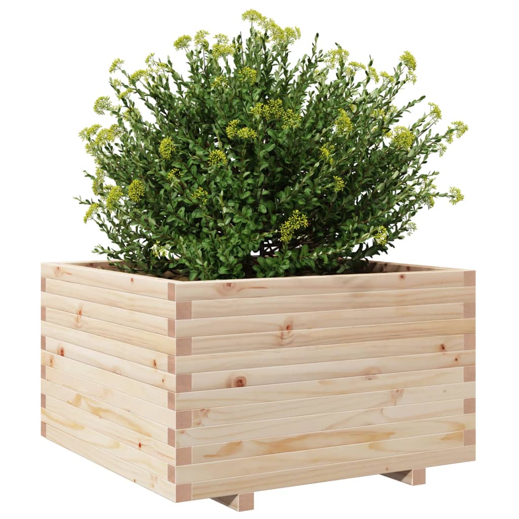 vidaXL Jardinieră de grădină, 80x80x49,5 cm, lemn masiv de pin