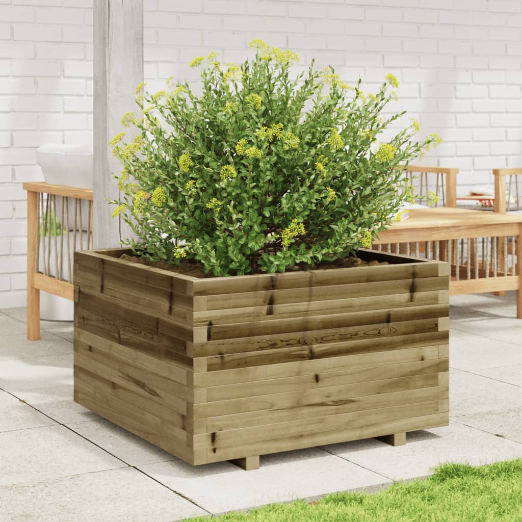 vidaXL Jardinieră de grădină, 80x80x49,5 cm, lemn de pin impregnat vidaXL Jardinieră de grădină, 80x80x49,5 cm, lemn de pin impregnat