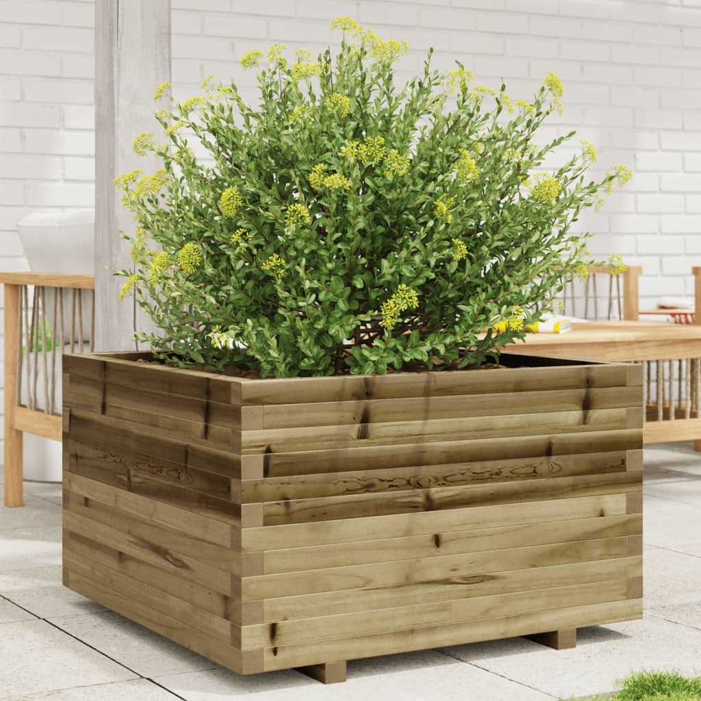 vidaXL Jardinieră de grădină, 80x80x49,5 cm, lemn de pin impregnat vidaXL Jardinieră de grădină, 80x80x49,5 cm, lemn de pin impregnat