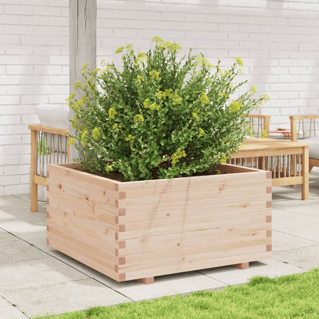 vidaXL Jardinieră de grădină, 90x90x49,5 cm, lemn masiv de pin vidaXL Jardinieră de grădină, 90x90x49,5 cm, lemn masiv de pin