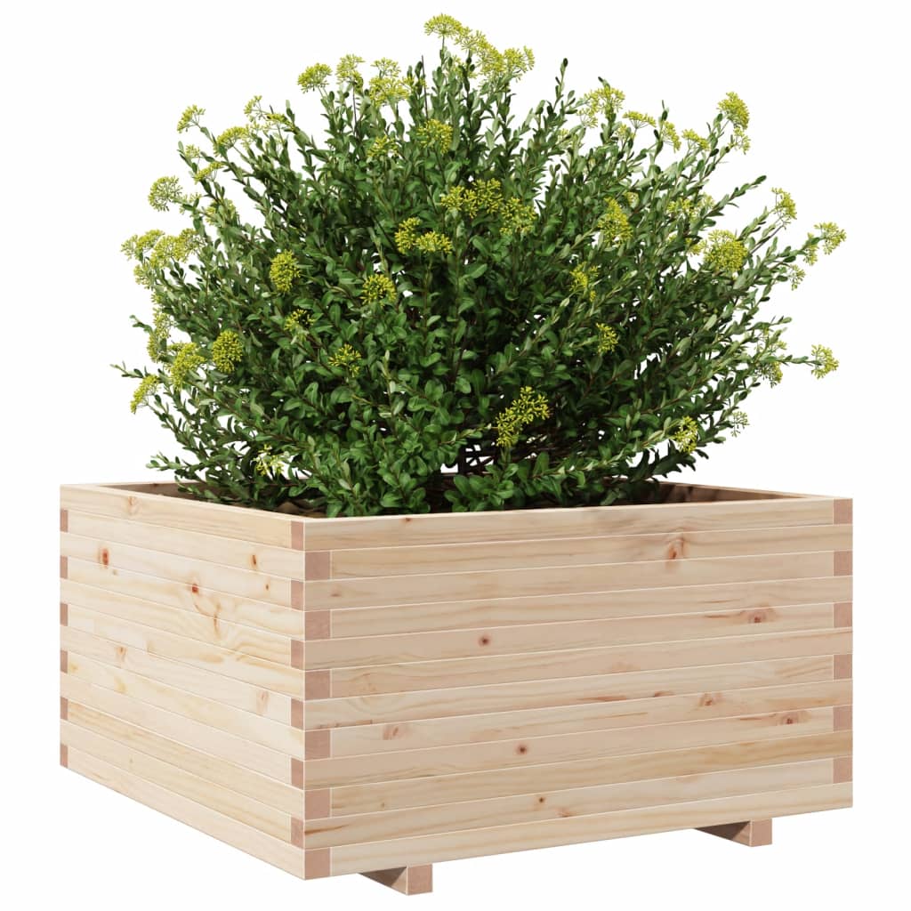 vidaXL Jardinieră de grădină, 90x90x49,5 cm, lemn masiv de pin vidaXL Jardinieră de grădină, 90x90x49,5 cm, lemn masiv de pin