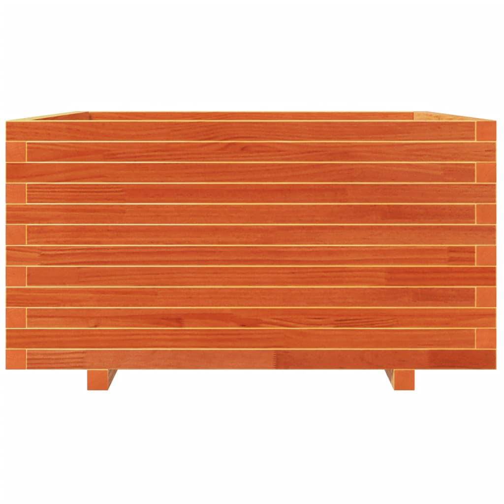 vidaXL Jardinieră grădină, maro ceruit, 90x90x49,5 cm, lemn masiv pin vidaXL Jardinieră grădină, maro ceruit, 90x90x49,5 cm, lemn masiv pin
