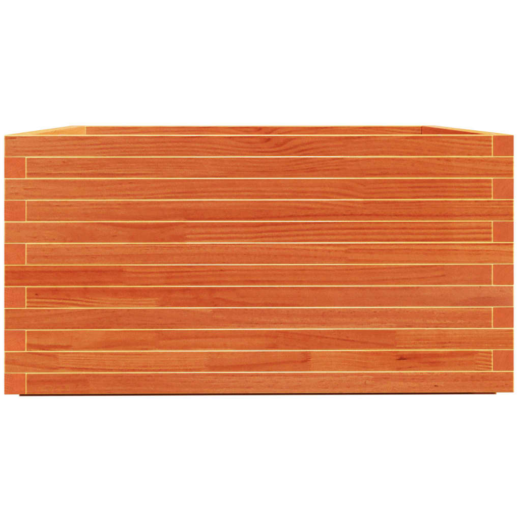 vidaXL Jardinieră grădină, maro ceruit, 90x90x49,5 cm, lemn masiv pin vidaXL Jardinieră grădină, maro ceruit, 90x90x49,5 cm, lemn masiv pin