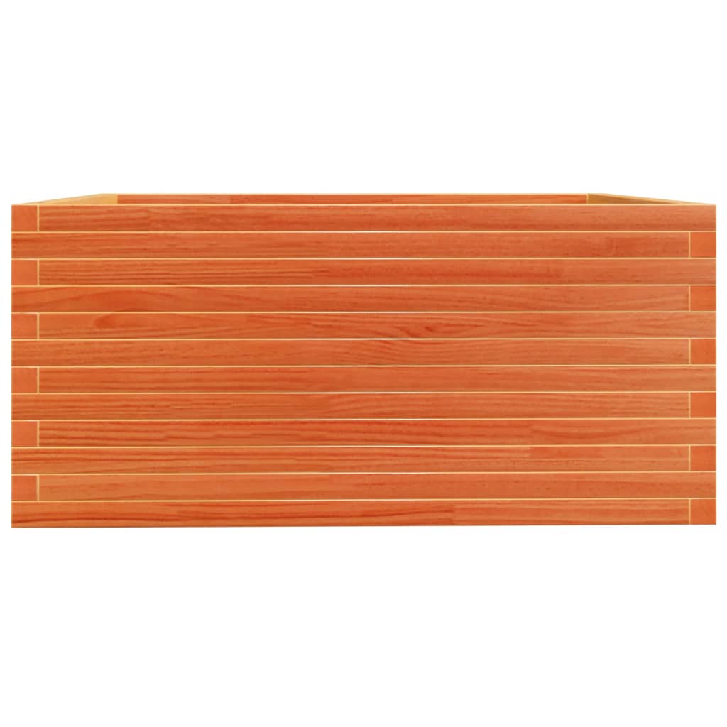 vidaXL Jardinieră grădină maro ceruit, 100x100x49,5 cm, lemn masiv pin vidaXL Jardinieră grădină maro ceruit, 100x100x49,5 cm, lemn masiv pin