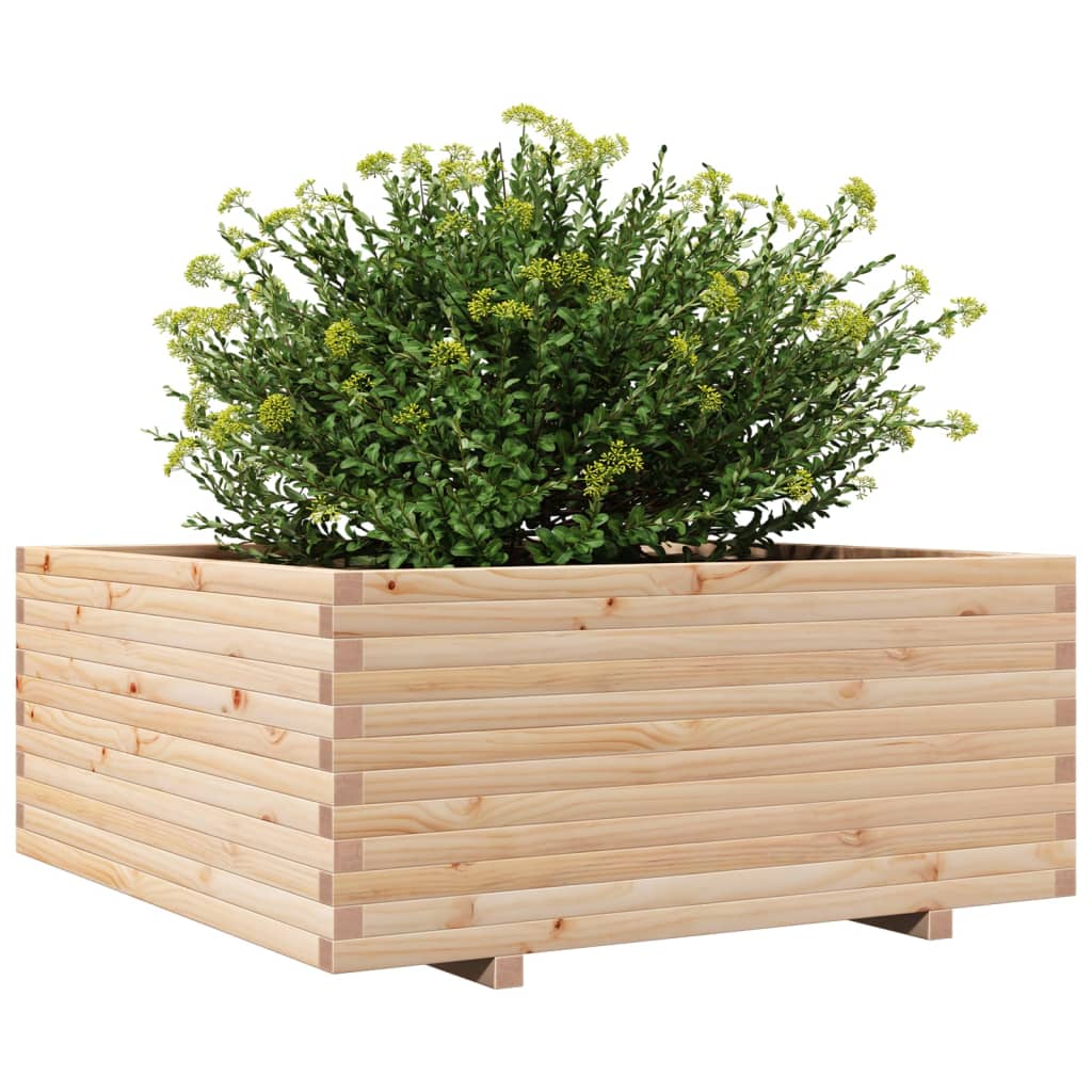vidaXL Jardinieră de grădină, 110x110x49,5 cm, lemn masiv de pin