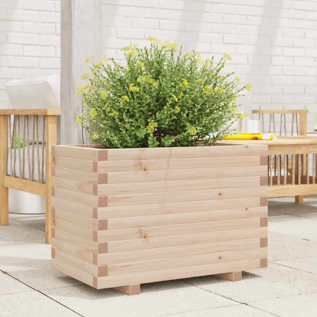 vidaXL Jardinieră de grădină, 70x40x49,5 cm, lemn masiv de pin vidaXL Jardinieră de grădină, 70x40x49,5 cm, lemn masiv de pin