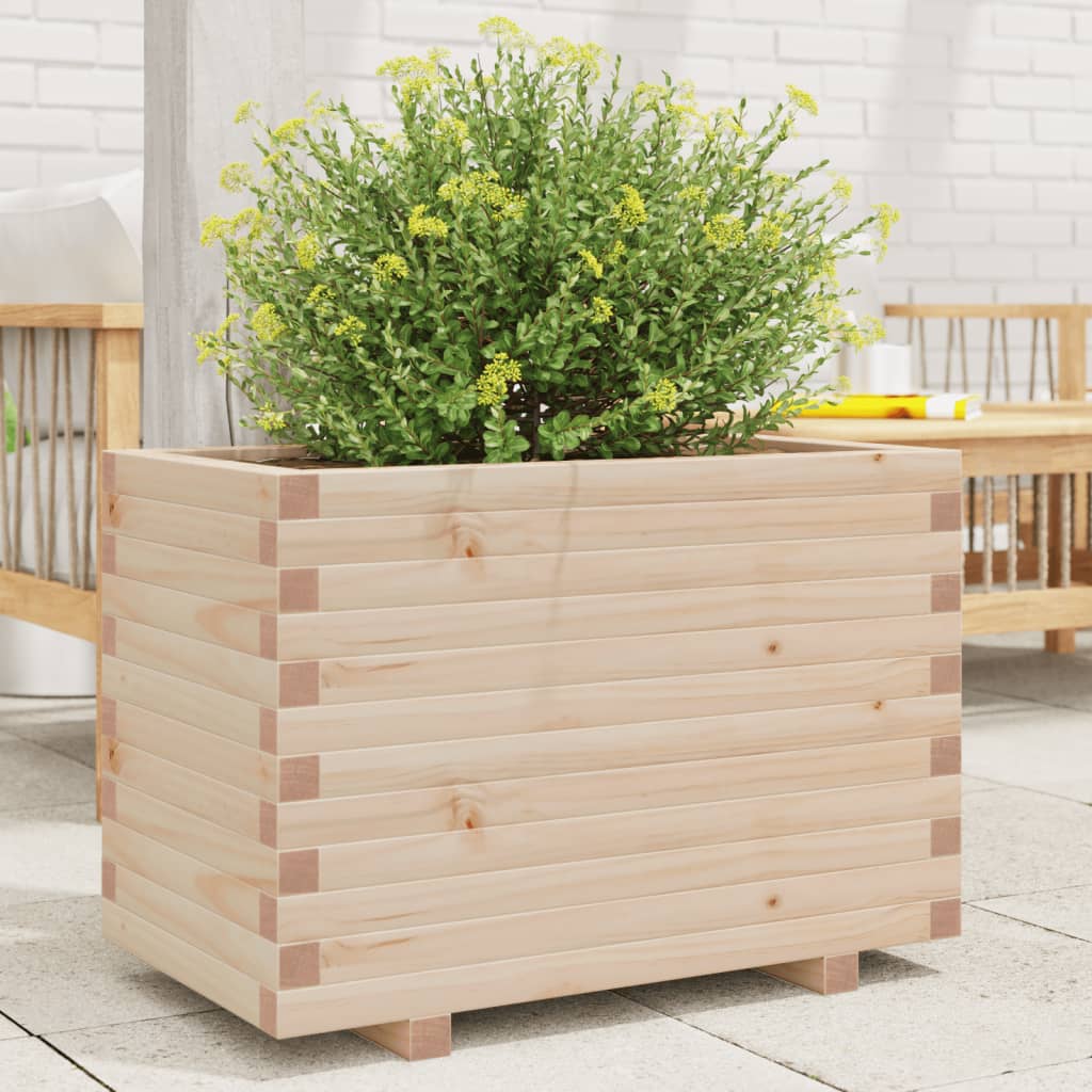 vidaXL Jardinieră de grădină, 70x40x49,5 cm, lemn masiv de pin vidaXL Jardinieră de grădină, 70x40x49,5 cm, lemn masiv de pin