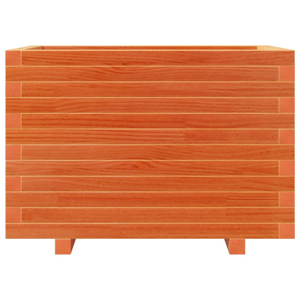 vidaXL Jardinieră grădină, maro ceruit, 70x40x49,5 cm, lemn masiv pin vidaXL Jardinieră grădină, maro ceruit, 70x40x49,5 cm, lemn masiv pin