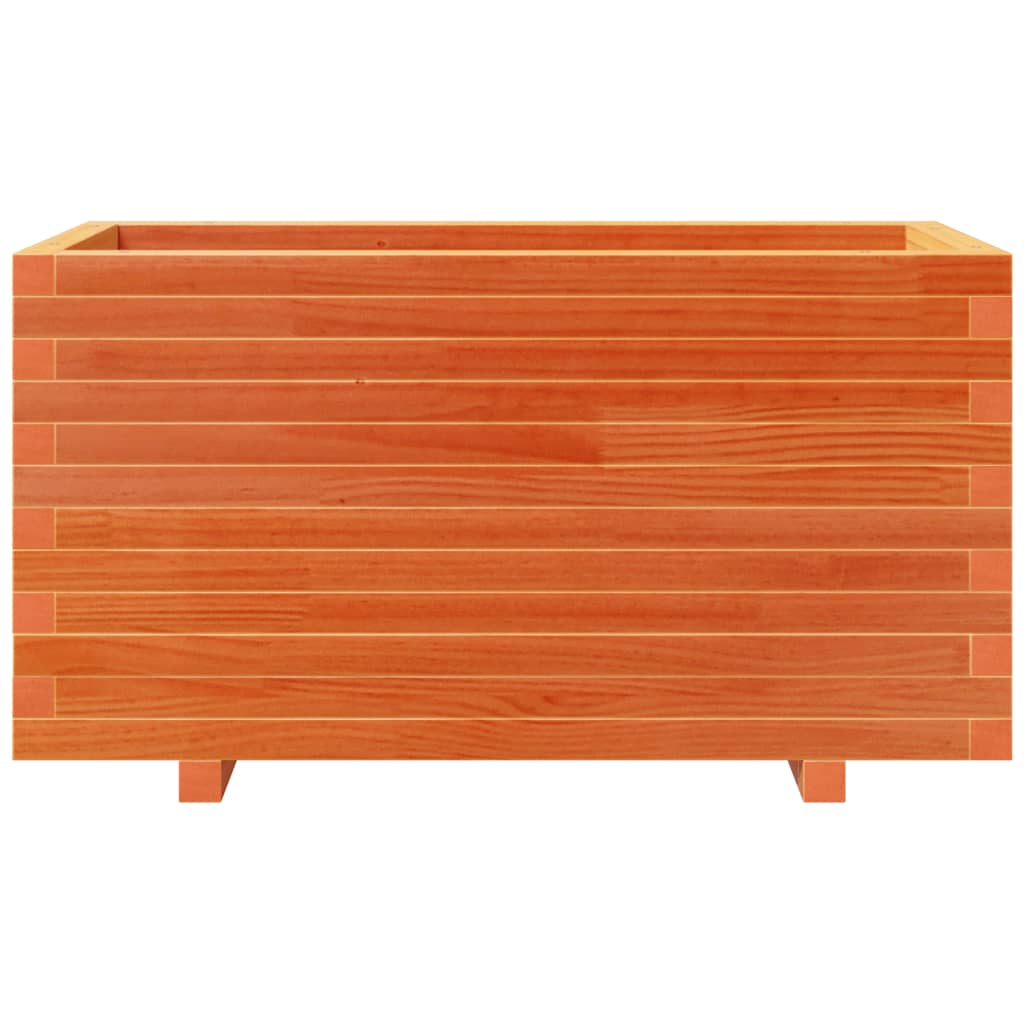 vidaXL Jardinieră grădină, maro ceruit, 90x40x49,5 cm, lemn masiv pin vidaXL Jardinieră grădină, maro ceruit, 90x40x49,5 cm, lemn masiv pin
