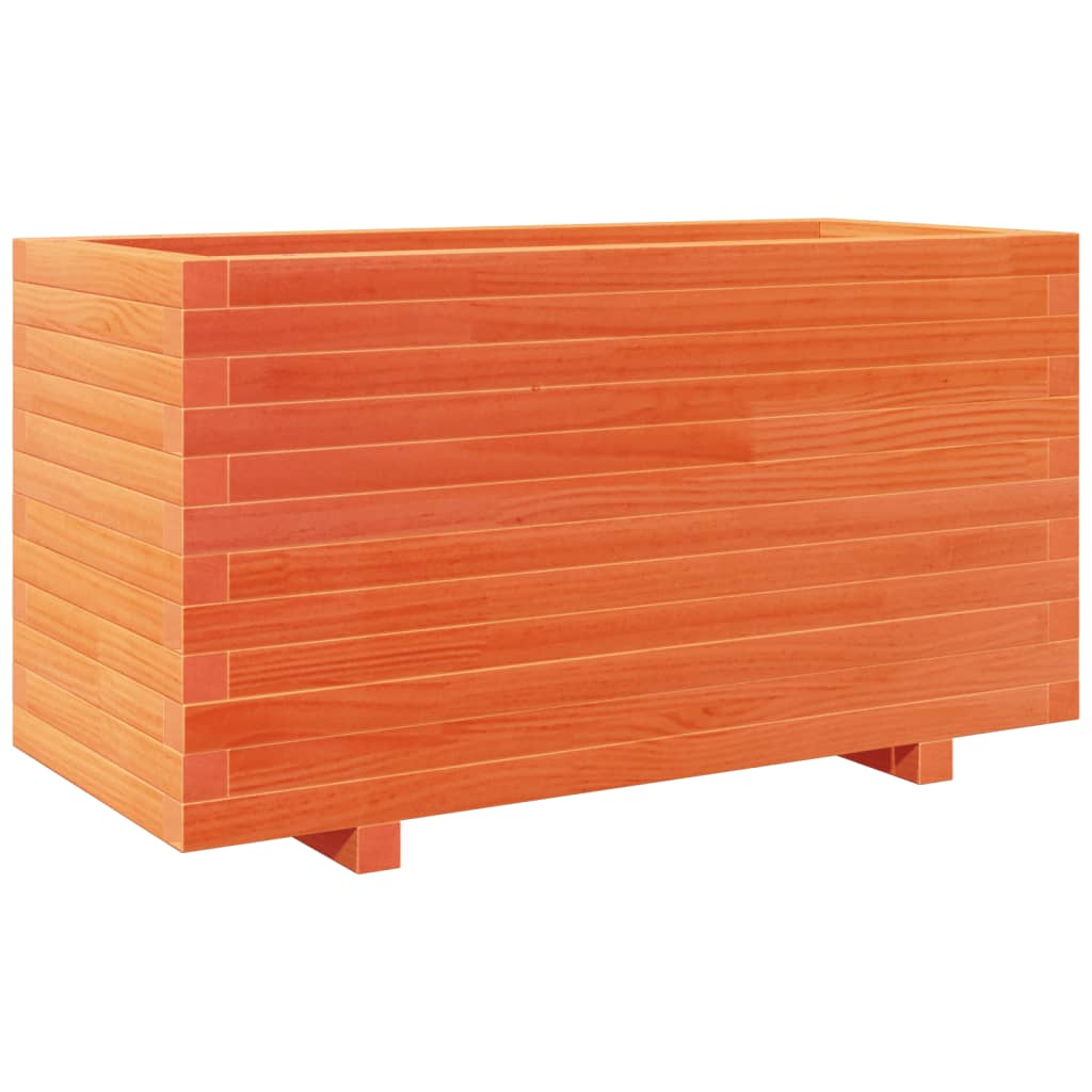 vidaXL Jardinieră grădină, maro ceruit, 90x40x49,5 cm, lemn masiv pin vidaXL Jardinieră grădină, maro ceruit, 90x40x49,5 cm, lemn masiv pin