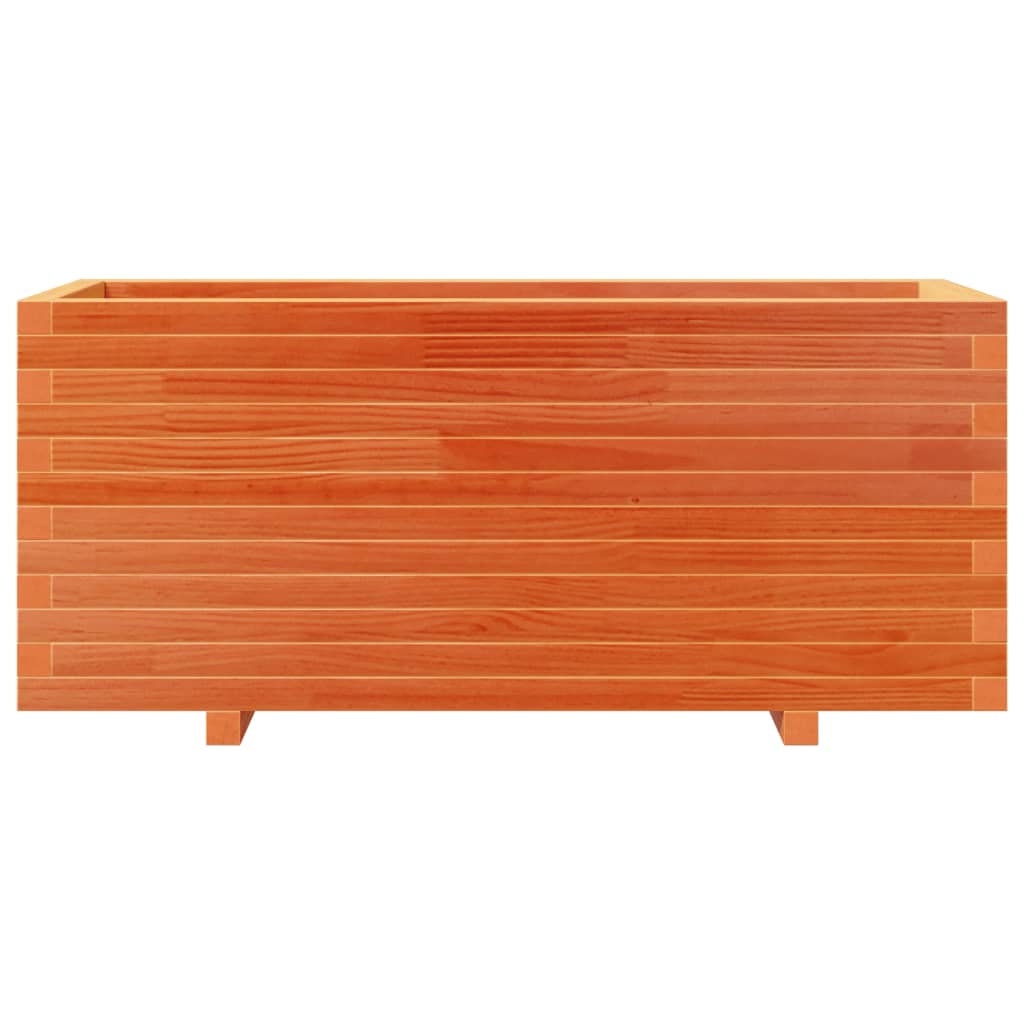 vidaXL Jardinieră grădină, maro ceruit, 110x40x49,5 cm, lemn masiv pin vidaXL Jardinieră grădină, maro ceruit, 110x40x49,5 cm, lemn masiv pin