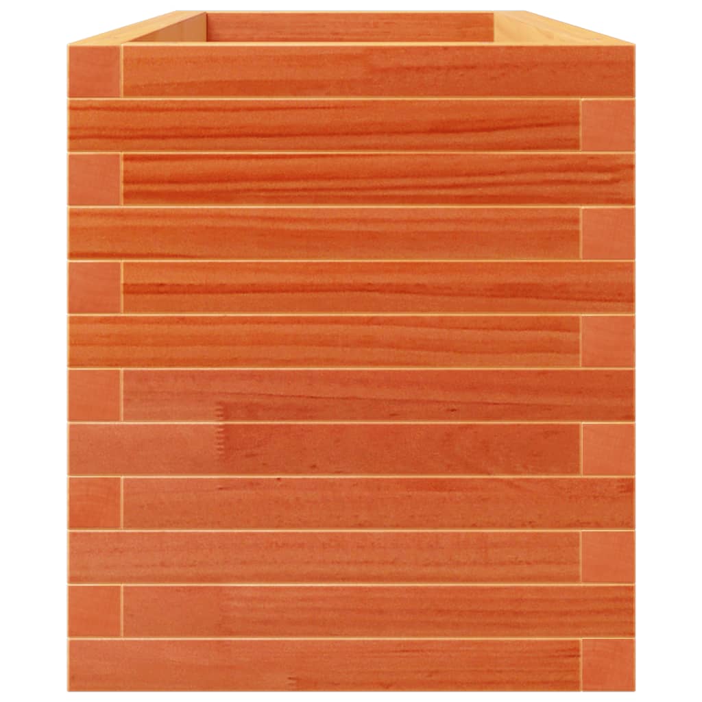 vidaXL Jardinieră grădină, maro ceruit, 110x40x49,5 cm, lemn masiv pin vidaXL Jardinieră grădină, maro ceruit, 110x40x49,5 cm, lemn masiv pin