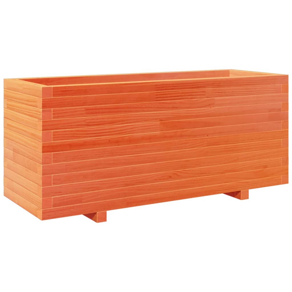 vidaXL Jardinieră grădină, maro ceruit, 110x40x49,5 cm, lemn masiv pin vidaXL Jardinieră grădină, maro ceruit, 110x40x49,5 cm, lemn masiv pin