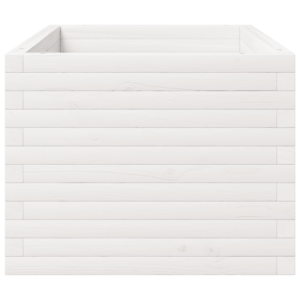 vidaXL Jardinieră de grădină, alb, 90x60x49,5 cm, lemn masiv de pin vidaXL Jardinieră de grădină, alb, 90x60x49,5 cm, lemn masiv de pin