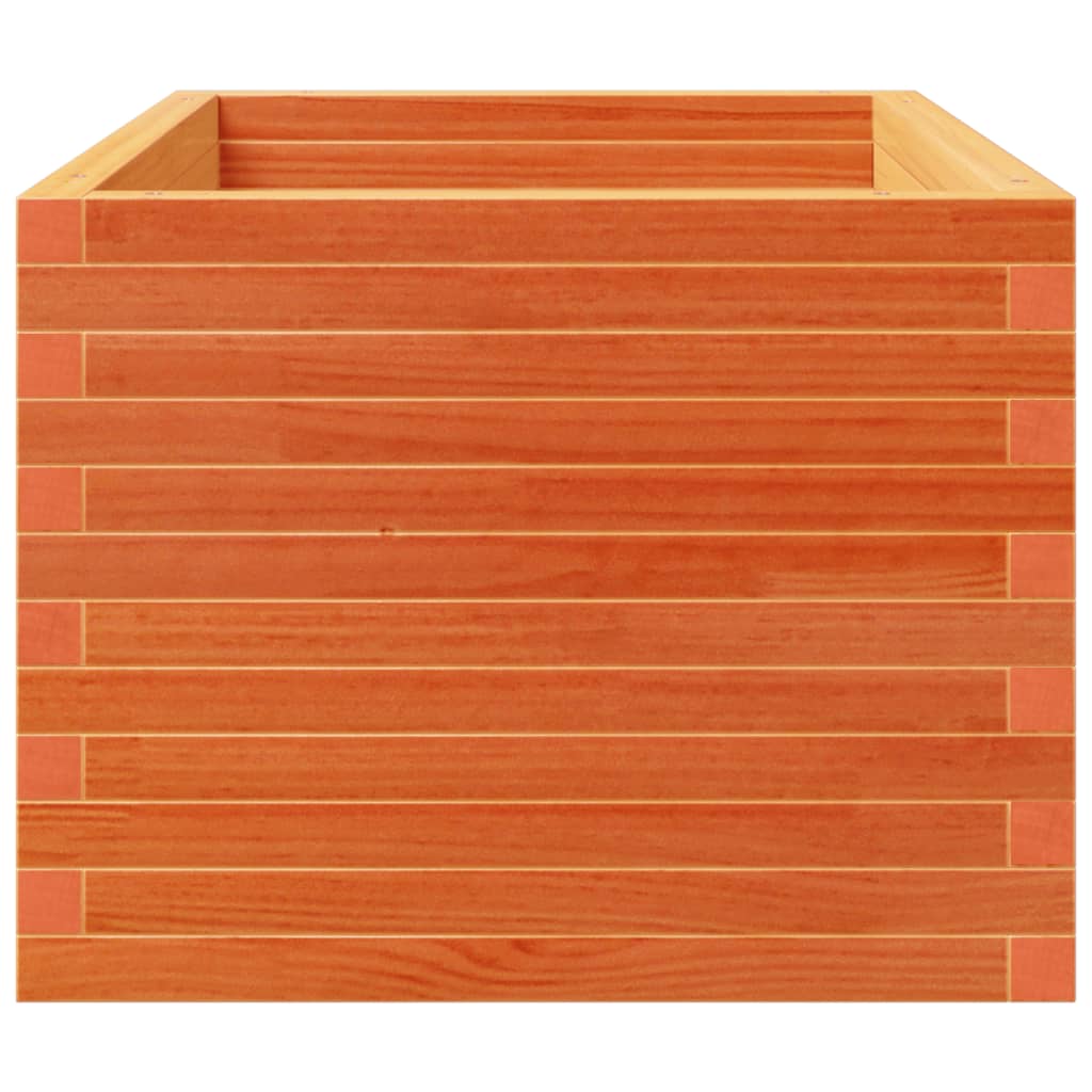 vidaXL Jardinieră grădină, maro ceruit, 90x60x49,5 cm, lemn masiv pin vidaXL Jardinieră grădină, maro ceruit, 90x60x49,5 cm, lemn masiv pin