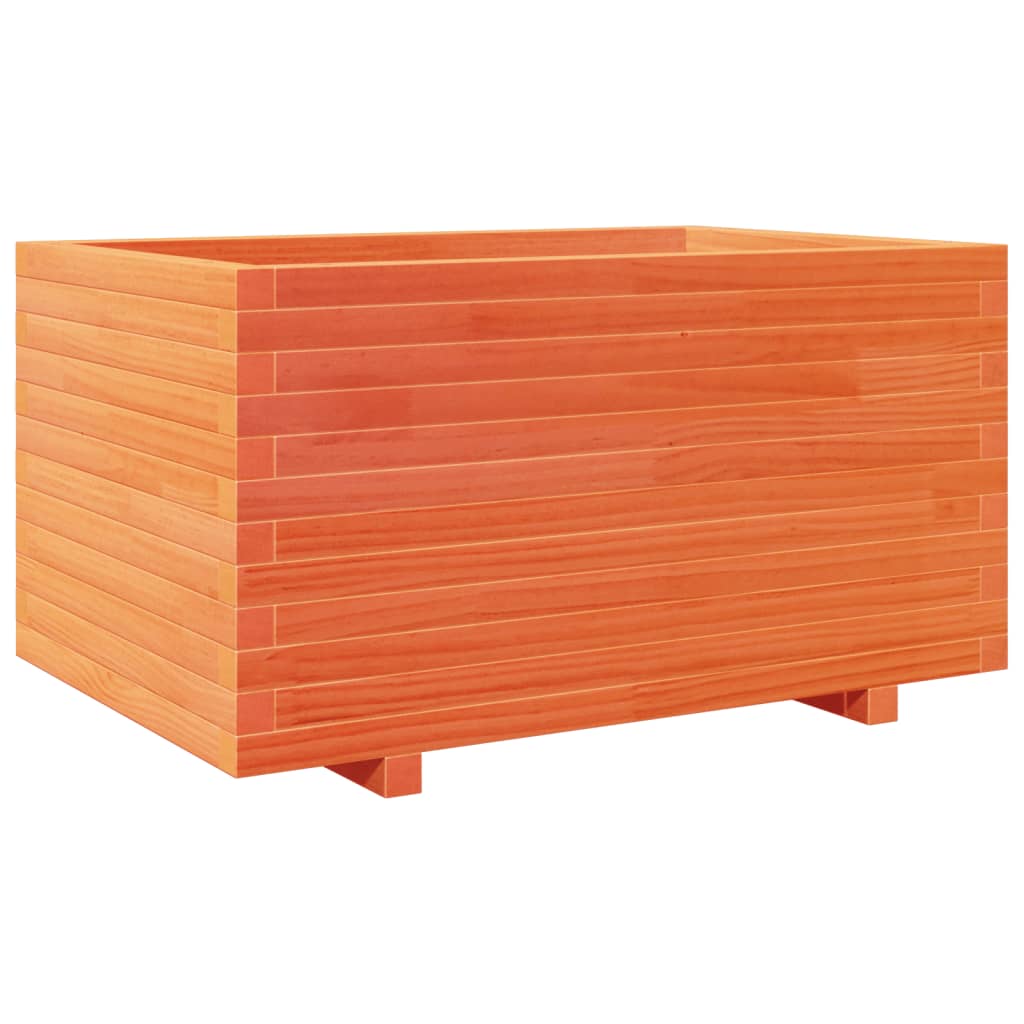 vidaXL Jardinieră grădină, maro ceruit, 90x60x49,5 cm, lemn masiv pin vidaXL Jardinieră grădină, maro ceruit, 90x60x49,5 cm, lemn masiv pin