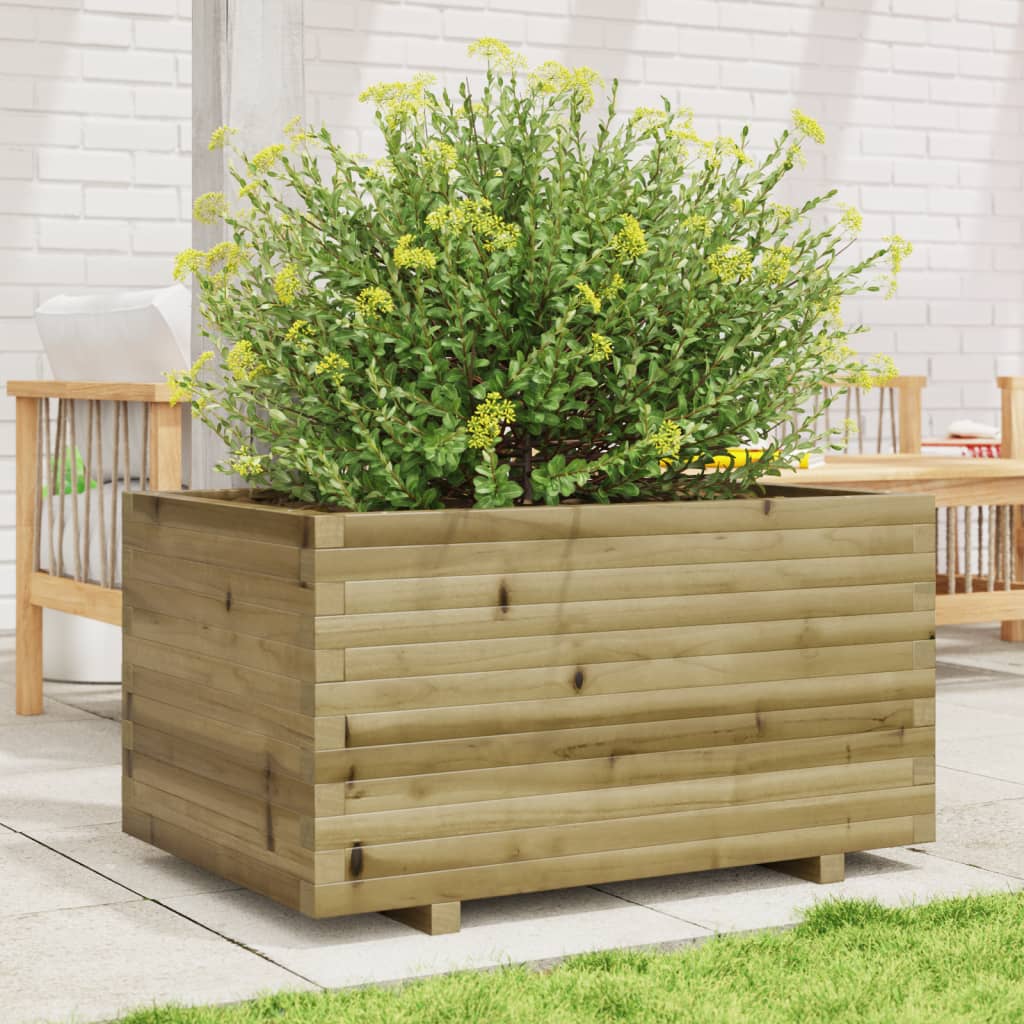 vidaXL Jardinieră de grădină, 90x60x49,5 cm, lemn de pin impregnat vidaXL Jardinieră de grădină, 90x60x49,5 cm, lemn de pin impregnat
