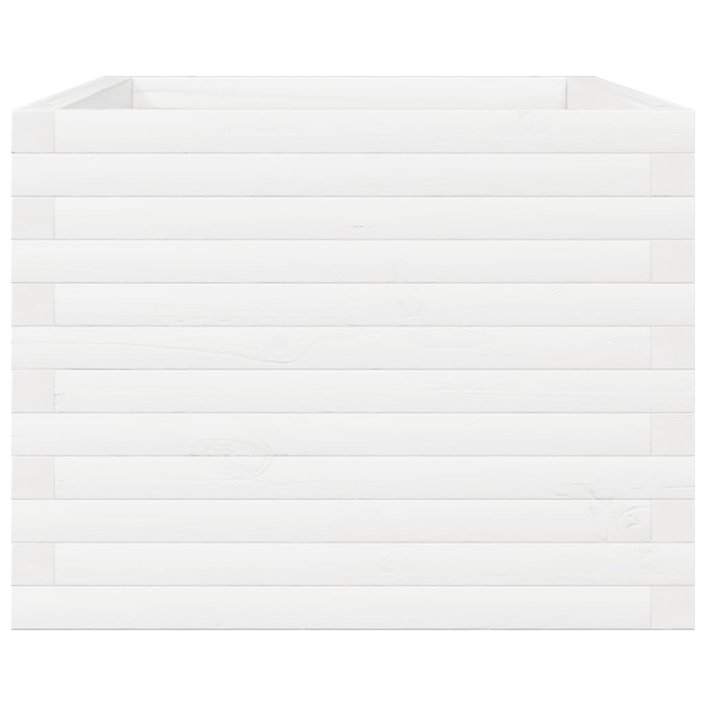 vidaXL Jardinieră de grădină, alb, 110x60x49,5 cm, lemn masiv de pin vidaXL Jardinieră de grădină, alb, 110x60x49,5 cm, lemn masiv de pin