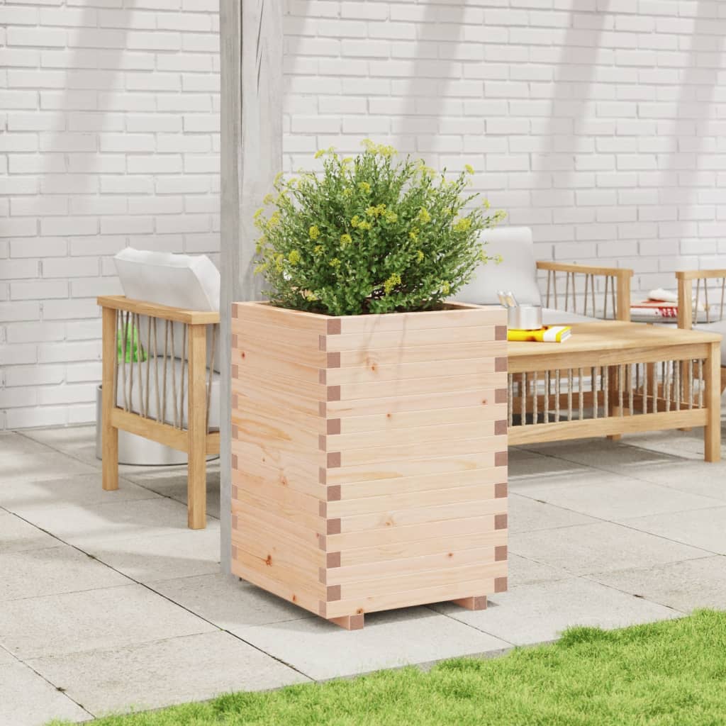vidaXL Jardinieră de grădină, 50x50x72,5 cm, lemn masiv de pin vidaXL Jardinieră de grădină, 50x50x72,5 cm, lemn masiv de pin