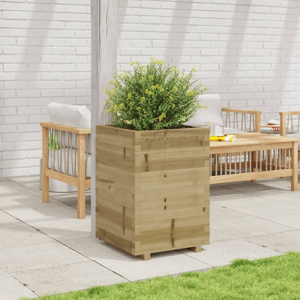 vidaXL Jardinieră de grădină, 50x50x72,5 cm, lemn de pin impregnat vidaXL Jardinieră de grădină, 50x50x72,5 cm, lemn de pin impregnat