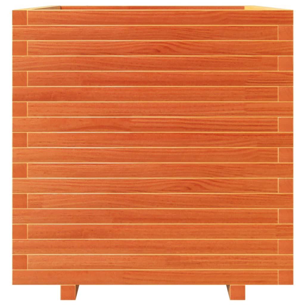 vidaXL Jardinieră grădină, maro ceruit, 70x70x72,5 cm, lemn masiv pin vidaXL Jardinieră grădină, maro ceruit, 70x70x72,5 cm, lemn masiv pin
