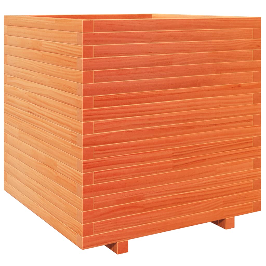 vidaXL Jardinieră grădină, maro ceruit, 70x70x72,5 cm, lemn masiv pin vidaXL Jardinieră grădină, maro ceruit, 70x70x72,5 cm, lemn masiv pin