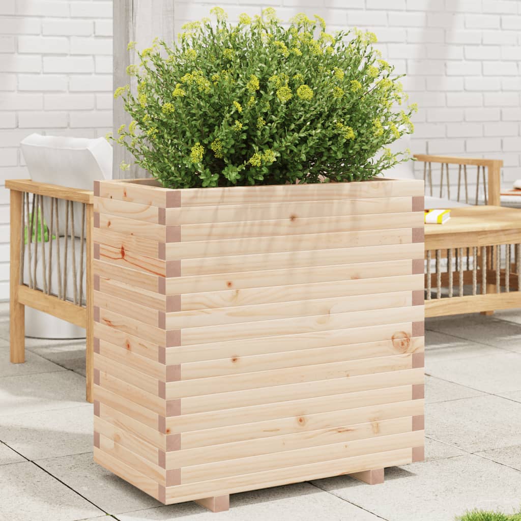 vidaXL Jardinieră de grădină, 70x40x72,5 cm, lemn masiv de pin vidaXL Jardinieră de grădină, 70x40x72,5 cm, lemn masiv de pin