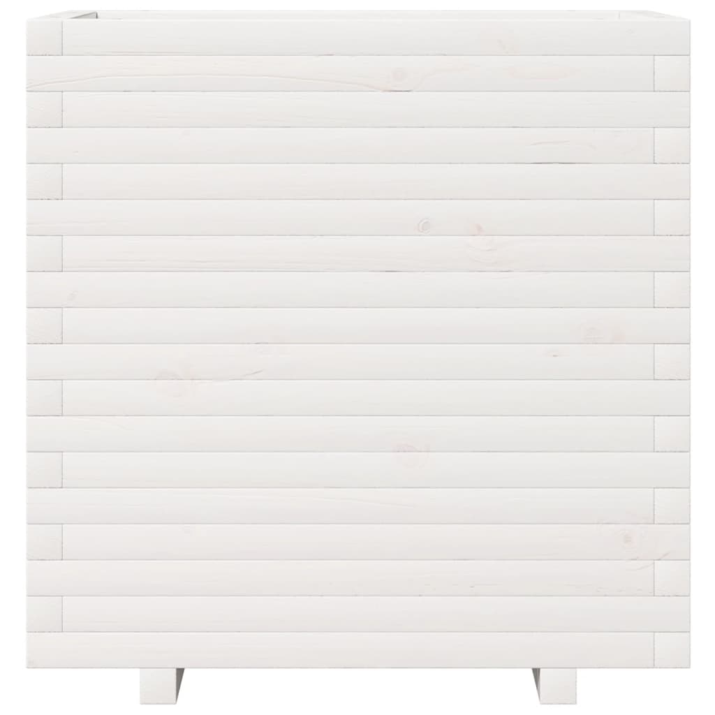 vidaXL Jardinieră de grădină, alb, 70x40x72,5 cm, lemn masiv de pin vidaXL Jardinieră de grădină, alb, 70x40x72,5 cm, lemn masiv de pin