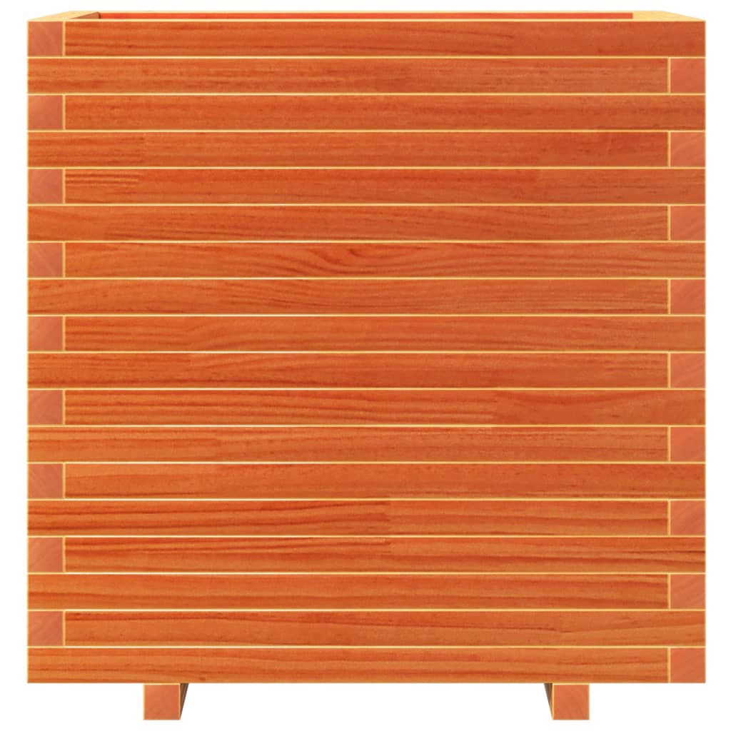 vidaXL Jardinieră grădină, maro ceruit, 70x40x72,5 cm, lemn masiv pin vidaXL Jardinieră grădină, maro ceruit, 70x40x72,5 cm, lemn masiv pin