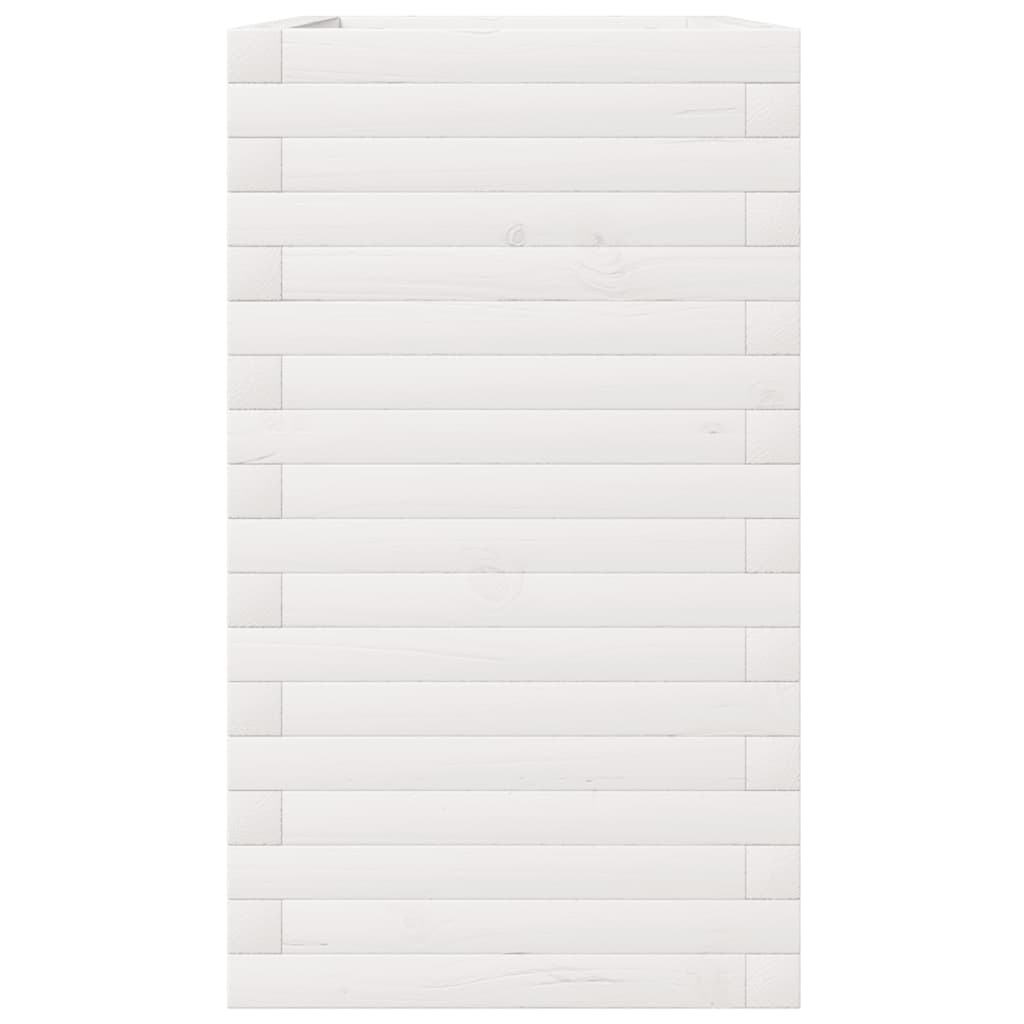 vidaXL Jardinieră de grădină, alb, 90x40x72,5 cm, lemn masiv de pin vidaXL Jardinieră de grădină, alb, 90x40x72,5 cm, lemn masiv de pin