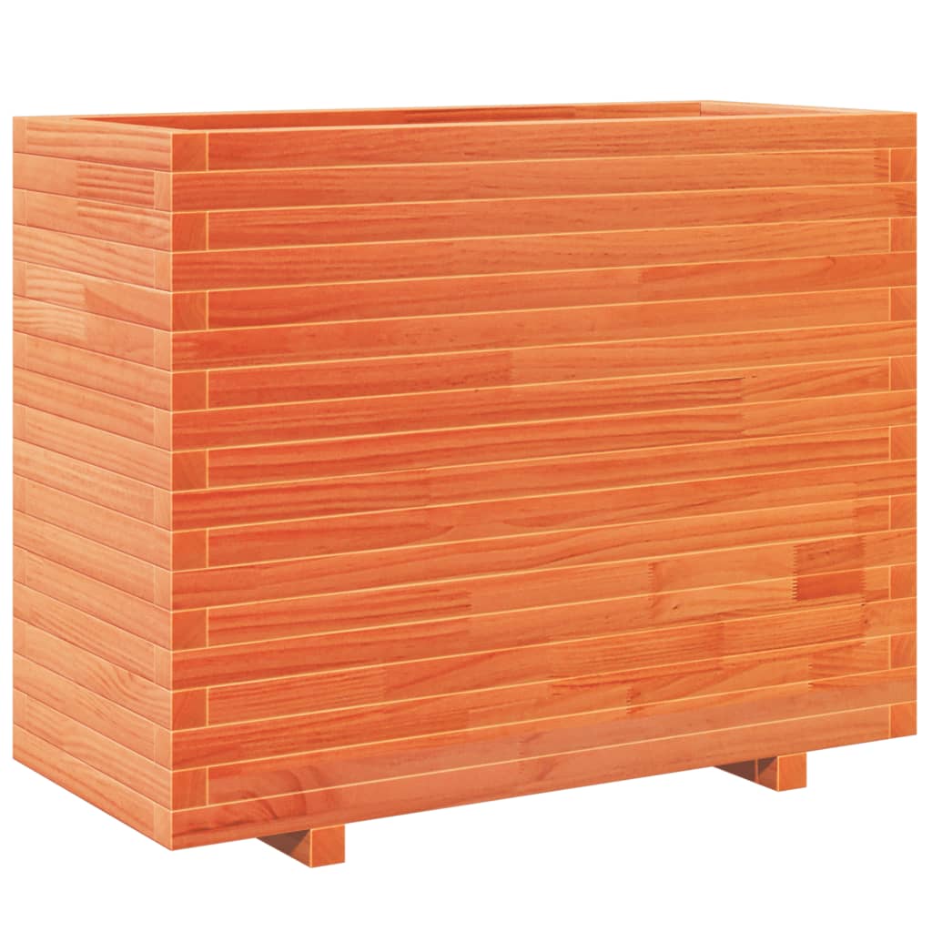 vidaXL Jardinieră grădină, maro ceruit, 90x40x72,5 cm, lemn masiv pin vidaXL Jardinieră grădină, maro ceruit, 90x40x72,5 cm, lemn masiv pin
