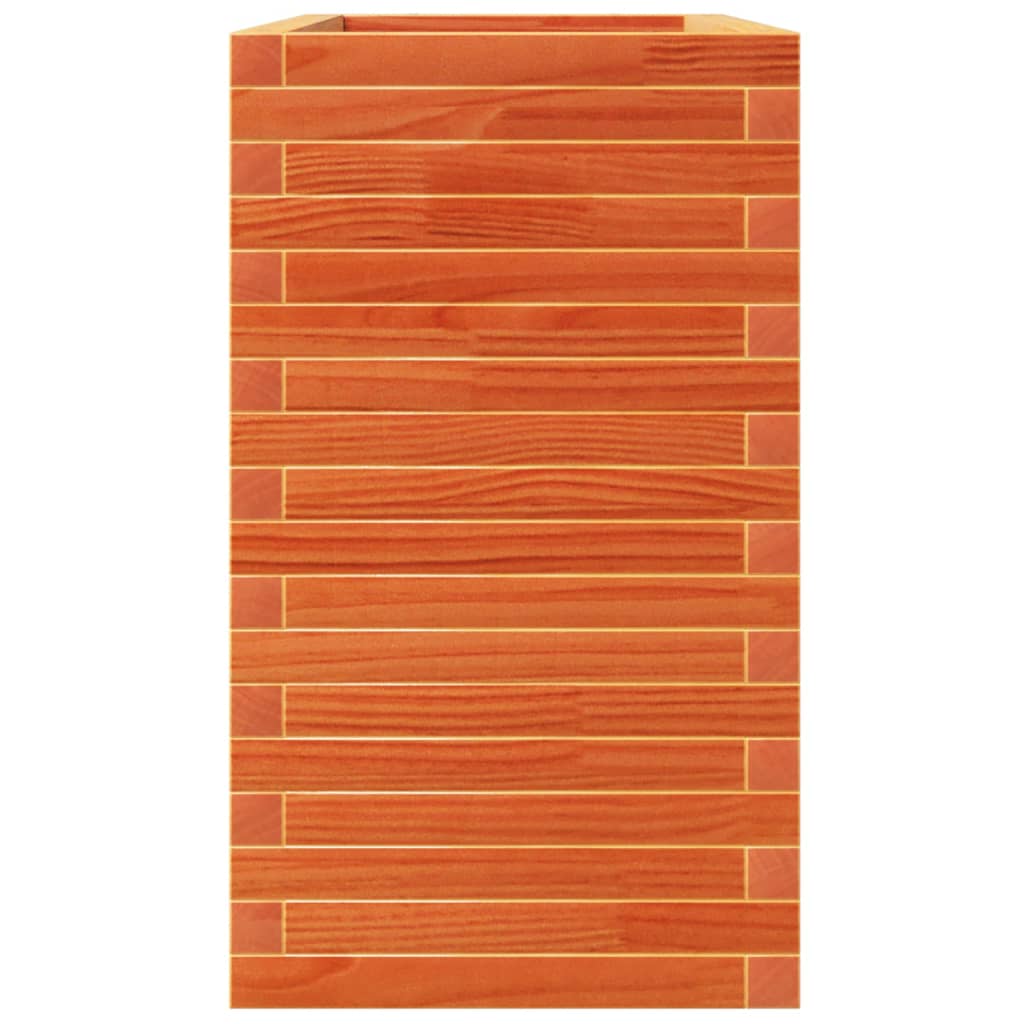 vidaXL Jardinieră grădină, maro ceruit, 110x40x72,5 cm, lemn masiv pin vidaXL Jardinieră grădină, maro ceruit, 110x40x72,5 cm, lemn masiv pin