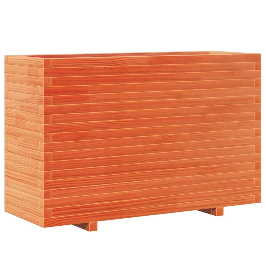 vidaXL Jardinieră grădină, maro ceruit, 110x40x72,5 cm, lemn masiv pin vidaXL Jardinieră grădină, maro ceruit, 110x40x72,5 cm, lemn masiv pin