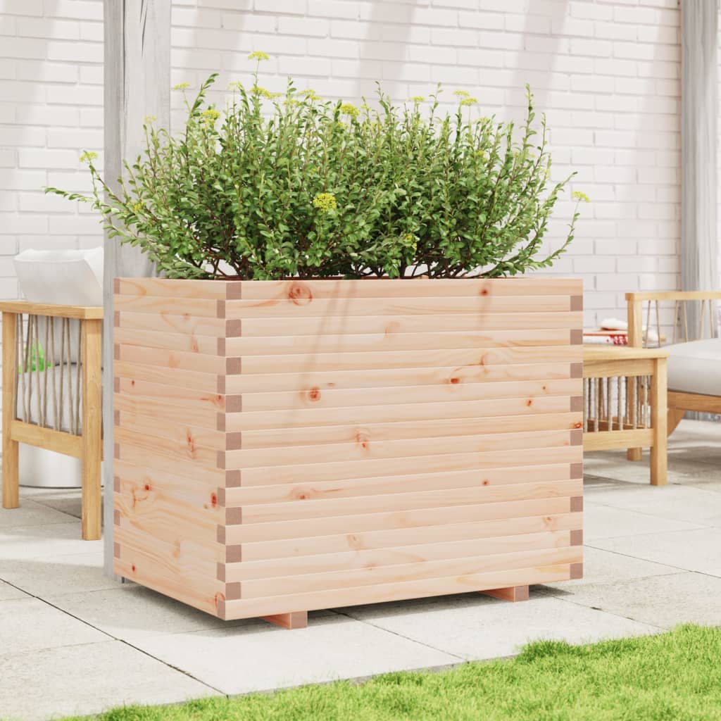 vidaXL Jardinieră de grădină, 90x60x72,5 cm, lemn masiv de pin vidaXL Jardinieră de grădină, 90x60x72,5 cm, lemn masiv de pin