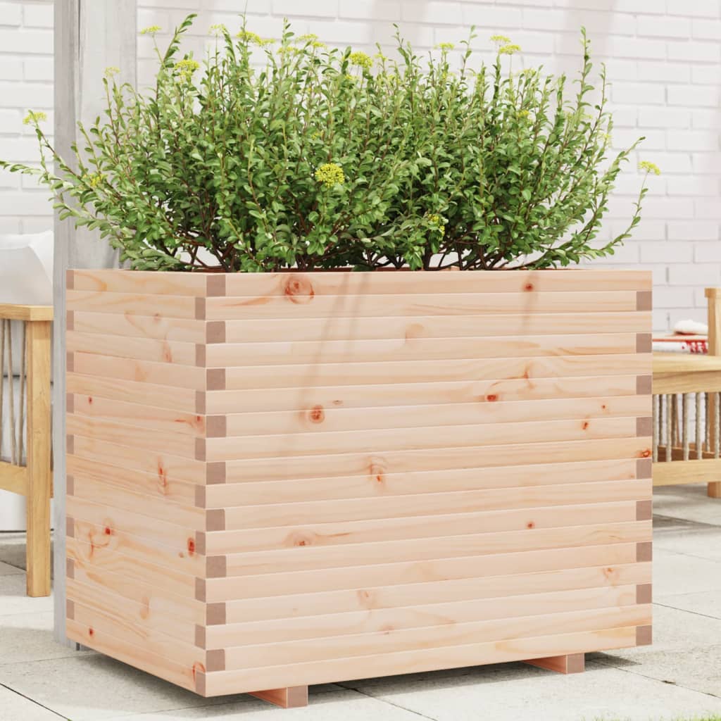 vidaXL Jardinieră de grădină, 90x60x72,5 cm, lemn masiv de pin vidaXL Jardinieră de grădină, 90x60x72,5 cm, lemn masiv de pin
