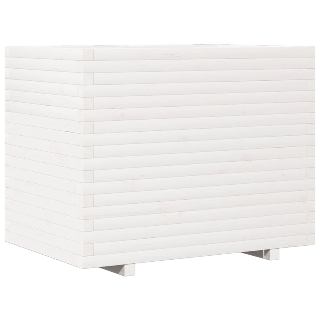 vidaXL Jardinieră de grădină, alb, 90x60x72,5 cm, lemn masiv de pin vidaXL Jardinieră de grădină, alb, 90x60x72,5 cm, lemn masiv de pin