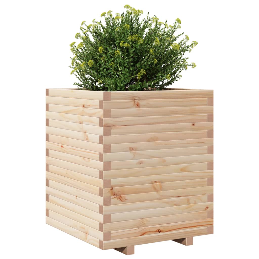 vidaXL Jardinieră de grădină, 60x60x72 cm, lemn masiv de pin vidaXL Jardinieră de grădină, 60x60x72 cm, lemn masiv de pin
