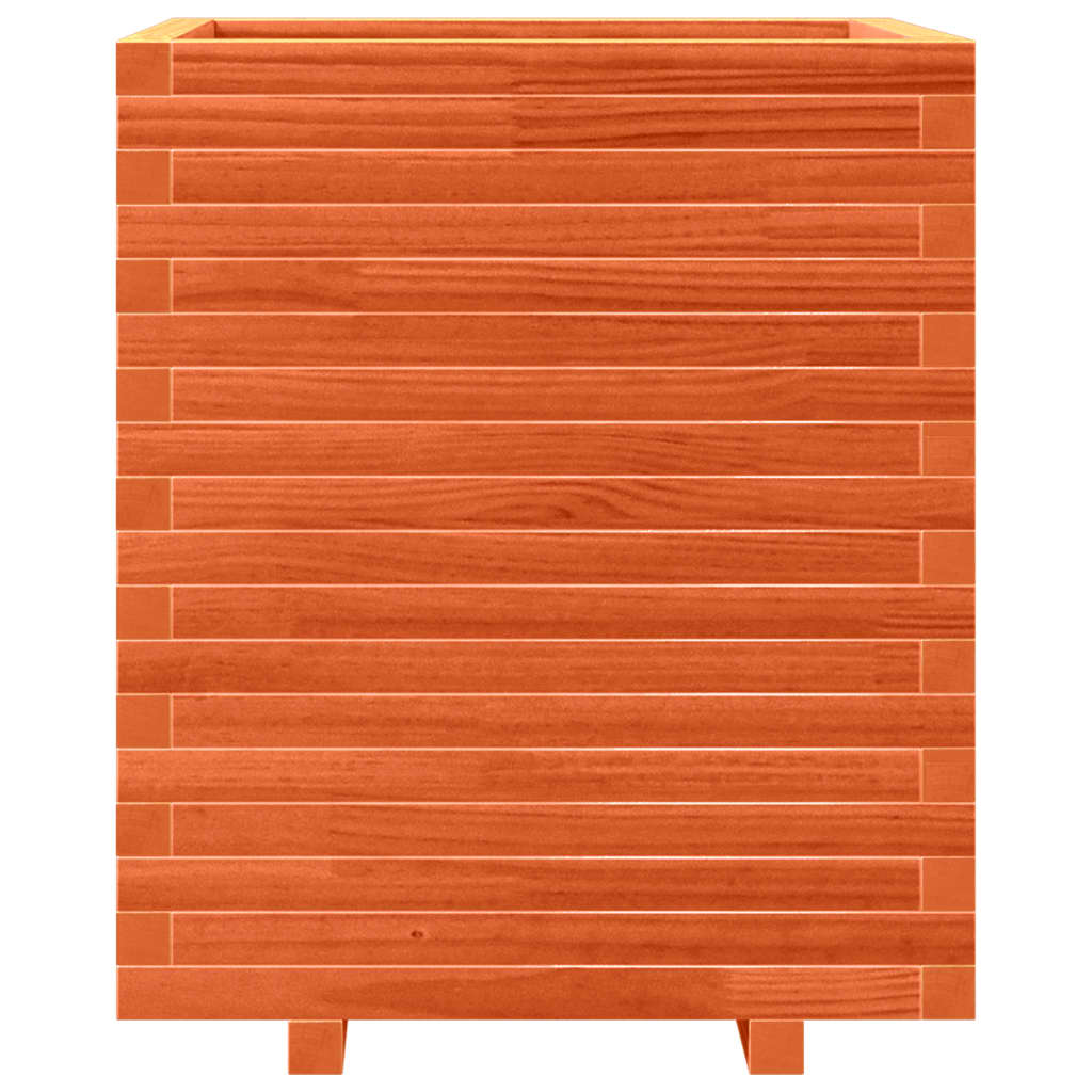 vidaXL Jardinieră de grădină, maro ceruit, 60x60x72 cm, lemn masiv pin vidaXL Jardinieră de grădină, maro ceruit, 60x60x72 cm, lemn masiv pin