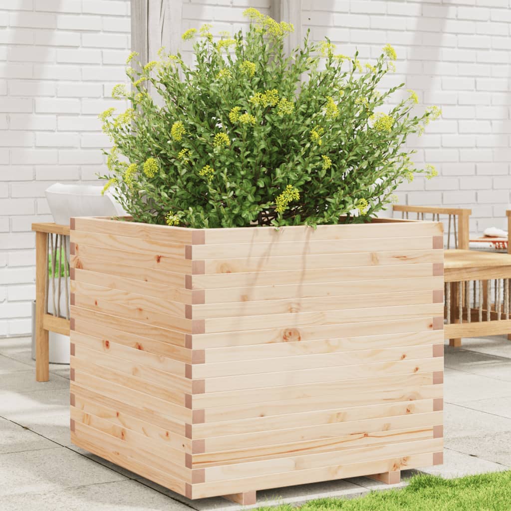 vidaXL Jardinieră de grădină, 80x80x72 cm, lemn masiv de pin vidaXL Jardinieră de grădină, 80x80x72 cm, lemn masiv de pin