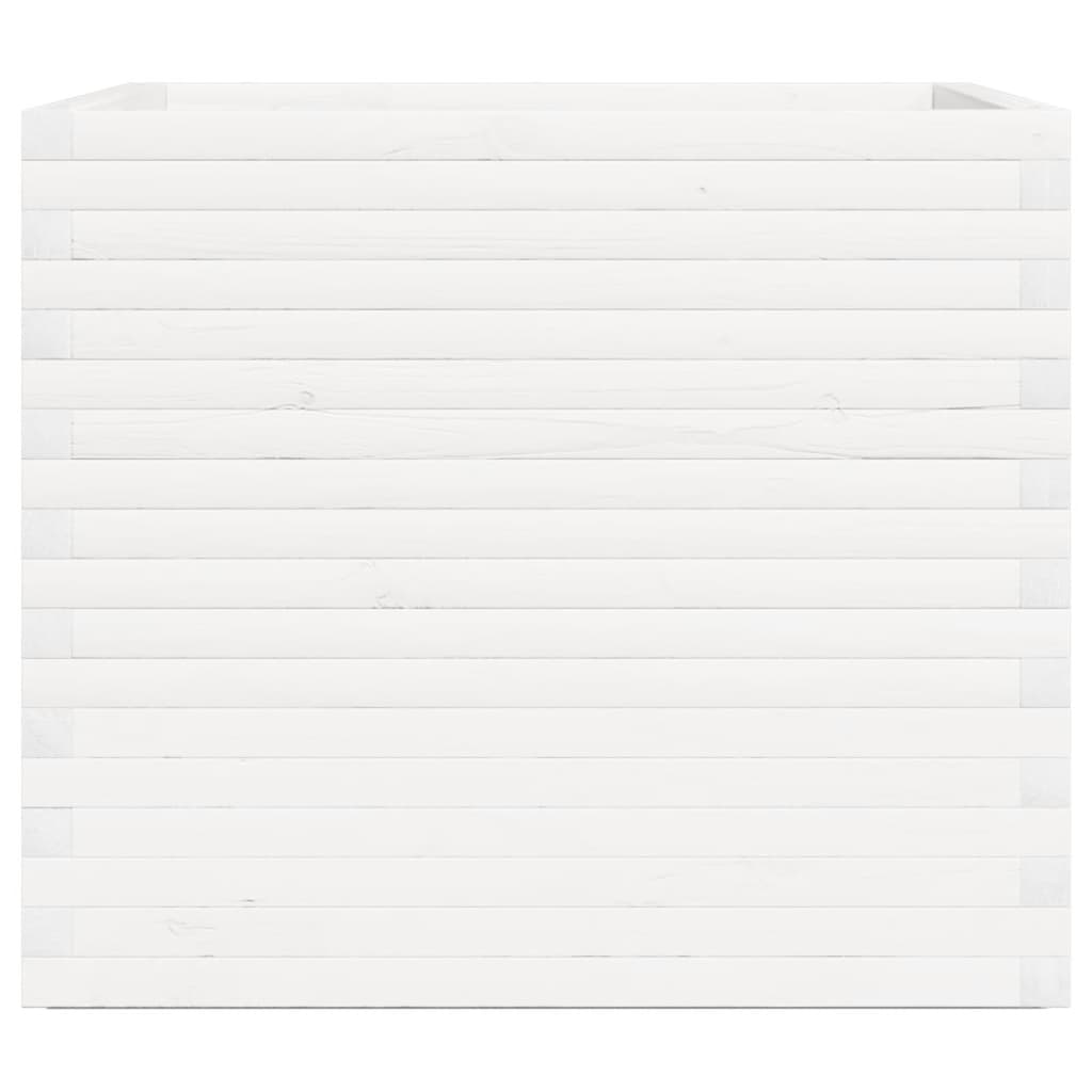 vidaXL Jardinieră de grădină, alb, 80x80x72 cm, lemn masiv de pin vidaXL Jardinieră de grădină, alb, 80x80x72 cm, lemn masiv de pin