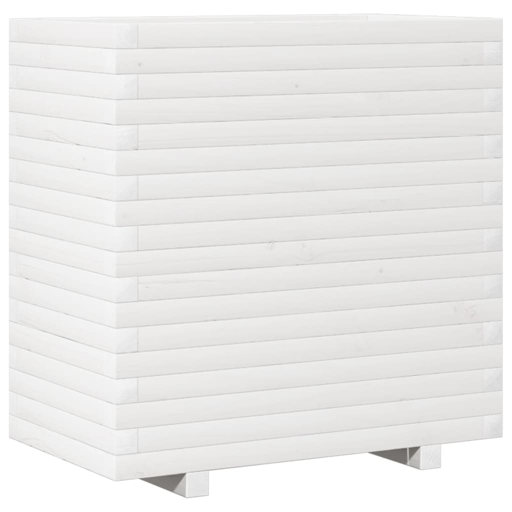 vidaXL Jardinieră de grădină, alb, 70x40x72 cm, lemn masiv de pin vidaXL Jardinieră de grădină, alb, 70x40x72 cm, lemn masiv de pin